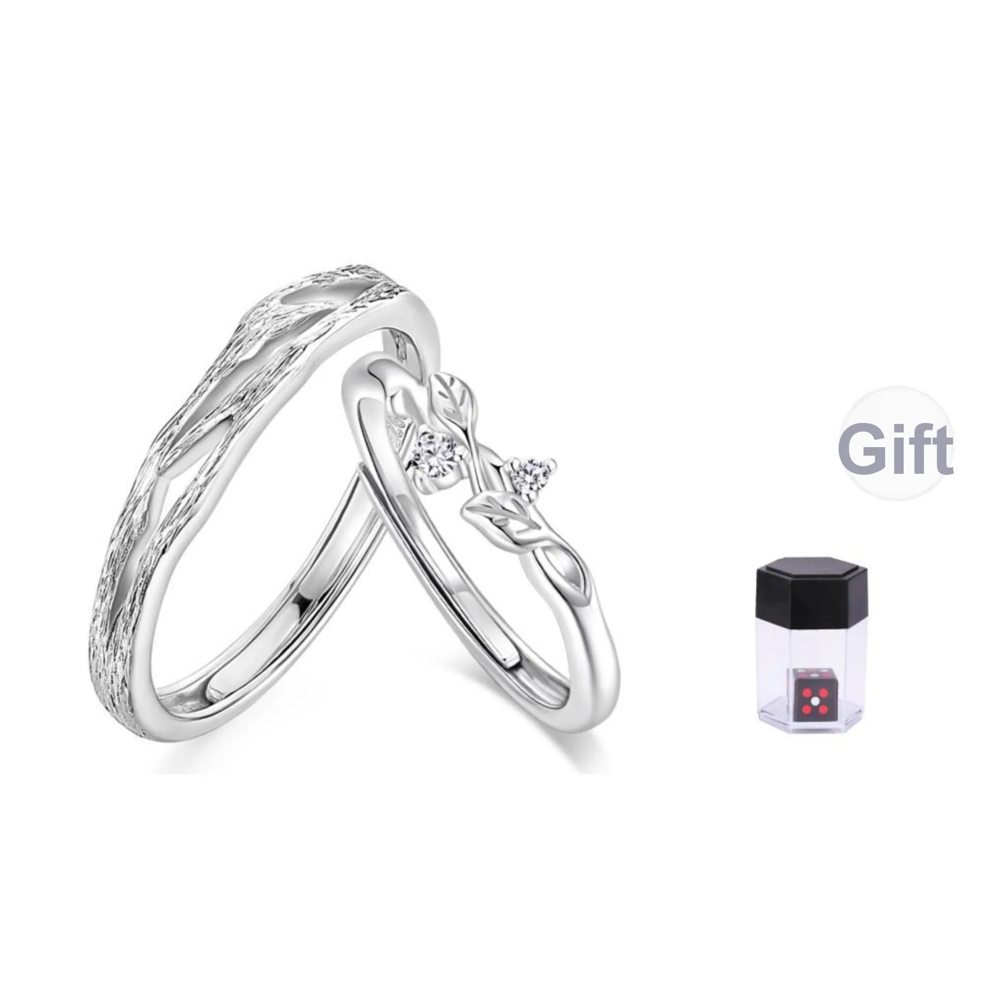 KADER 999 Fine Silver Rings Unisex Silver white Gift Box