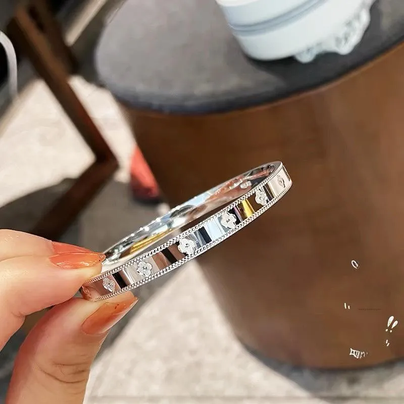HAOYINFANG 999 Fine Silver Bangles Women's-1