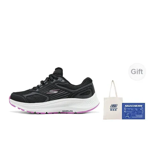 Skechers WOMEN'S GO Series Running Shoes Women's Low-Top Black/Fuchsia/White