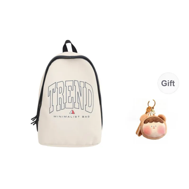 URBAN FOREST Nylon Backpack Unisex Pink/Light Purple/Khaki/Black/White/Gray-10