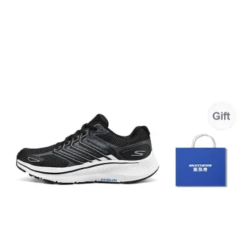 Skechers WOMEN'S GO Series Anti-Slip Wear-Resistant Low-Top Casual Running Shoes Men's Black Gray Color