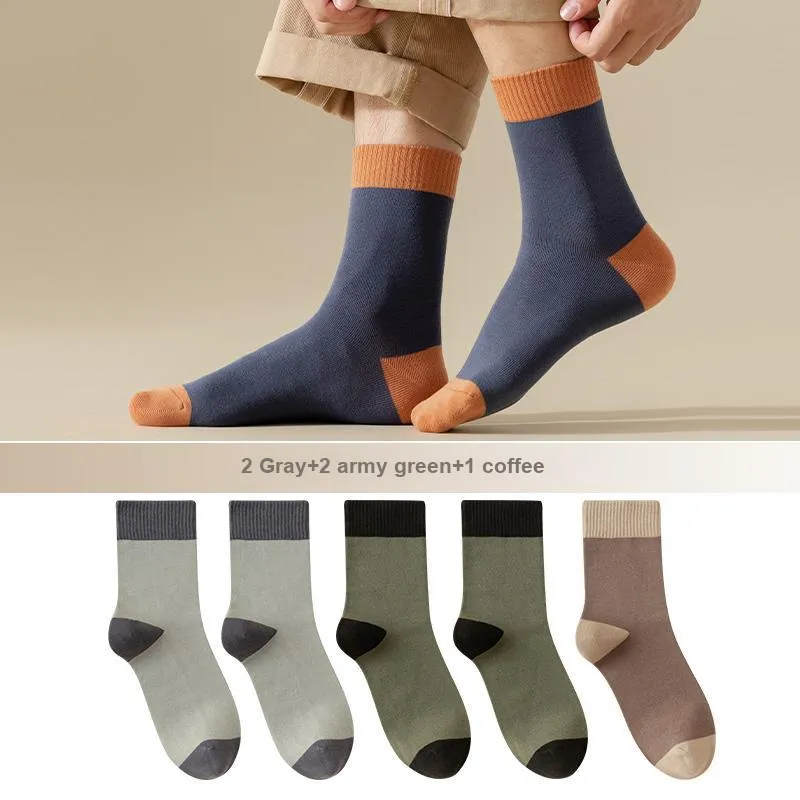 Lan Miao Mid Calf Socks Men's 5 Pack-5