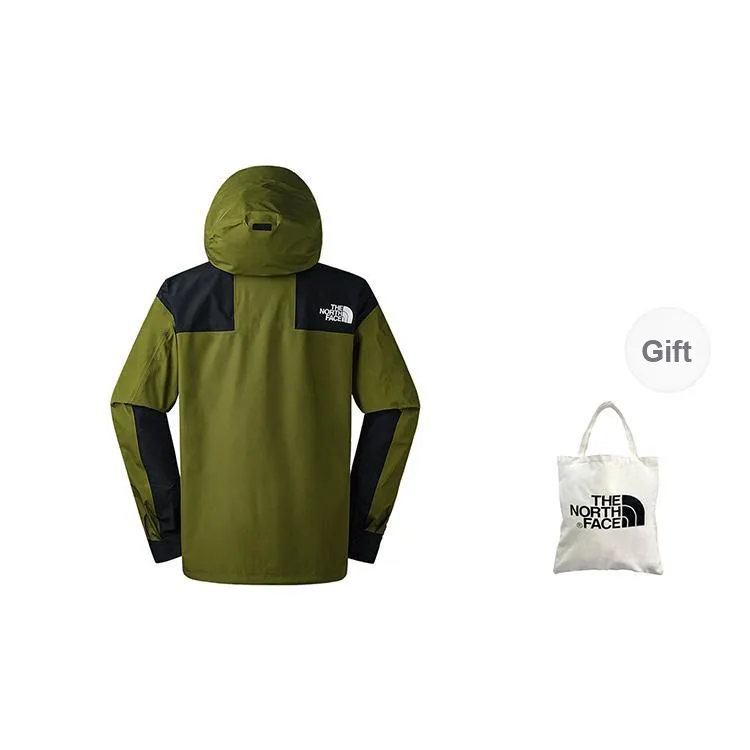 THE NORTH FACE 1986 Series Wind And Water Repellent Windbreaker Jacket Unisex Olive Green Includes Canvas Bag-1