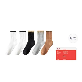 MIIOW Trend Party Series Mid Calf Socks Women's Shopping Bag 5 Pack