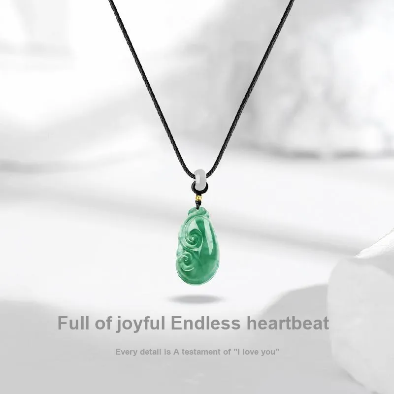 JUICY GRAPE African Emerald Jade Necklaces Unisex-1