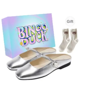 BINGO DUCK Rubber Sole Odor Resistant Slip Resistant Closed Toe Slippers Women's