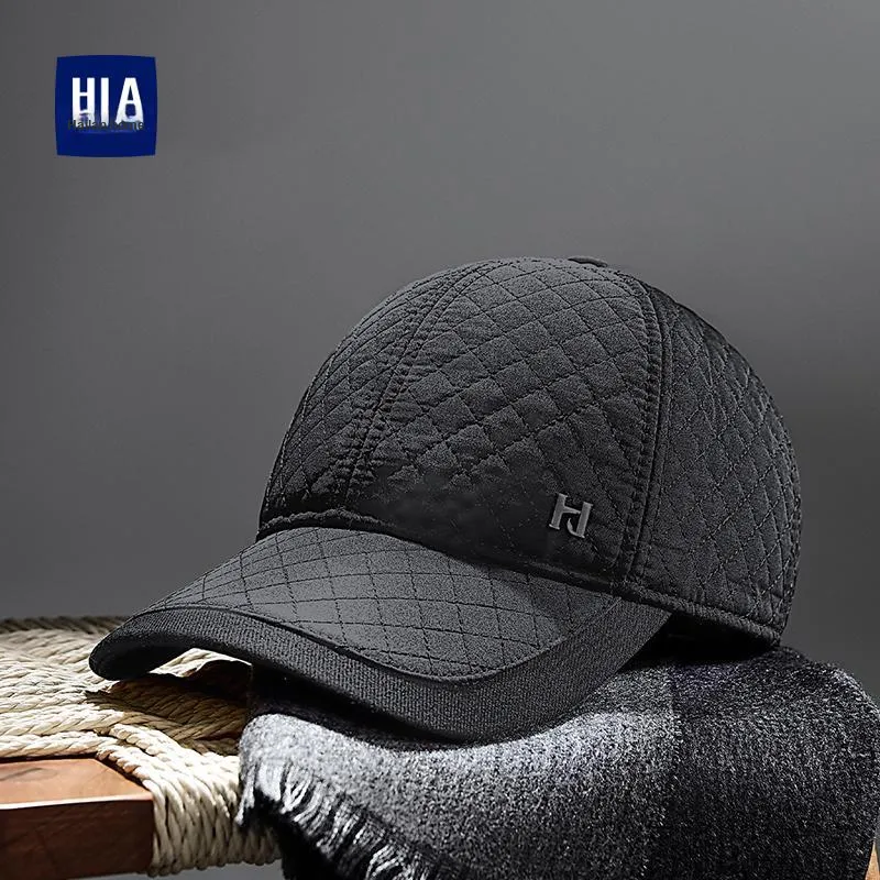 HLA Polyester Baseball Caps Men's Black-5