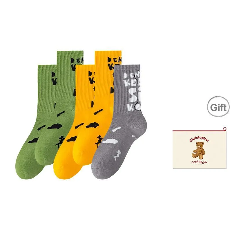 Caramella Mid-Calf Socks Men's Shopping Bag Combo Set-9