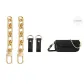 Extender Chain 15cm Door Hook 2 Pack[Crossbody Recommendation]+Abrasion-Resistant Buckle (Black)