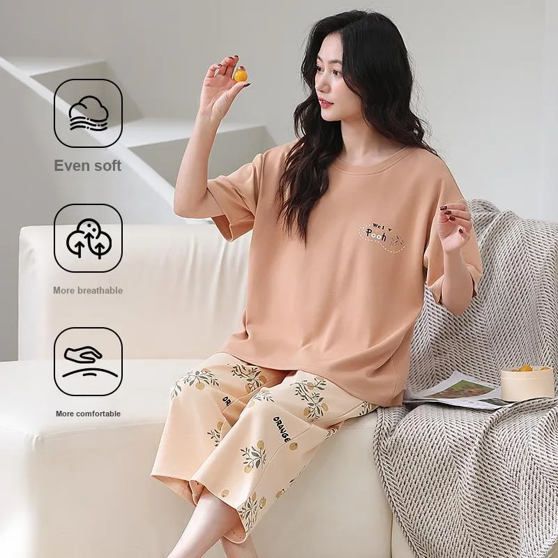 FENTENGCARE Pajama Set Women's Coral-5