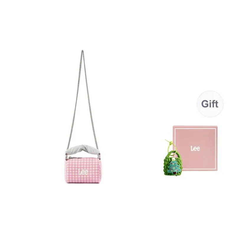 Lee Fabric Handbag Mini Women's Pink Plaid-4