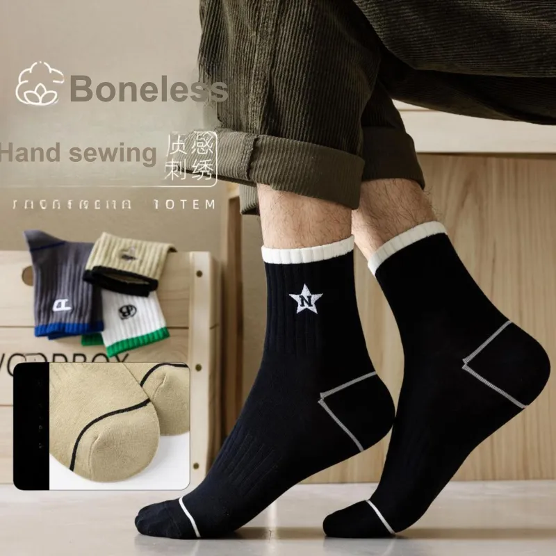 XXLLG Mid Calf Socks Men 5 Pack-6