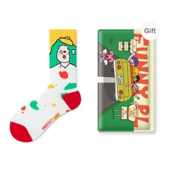 PL Mid Calf Socks Unisex Shopping Bag 1 Pack Mixed Color