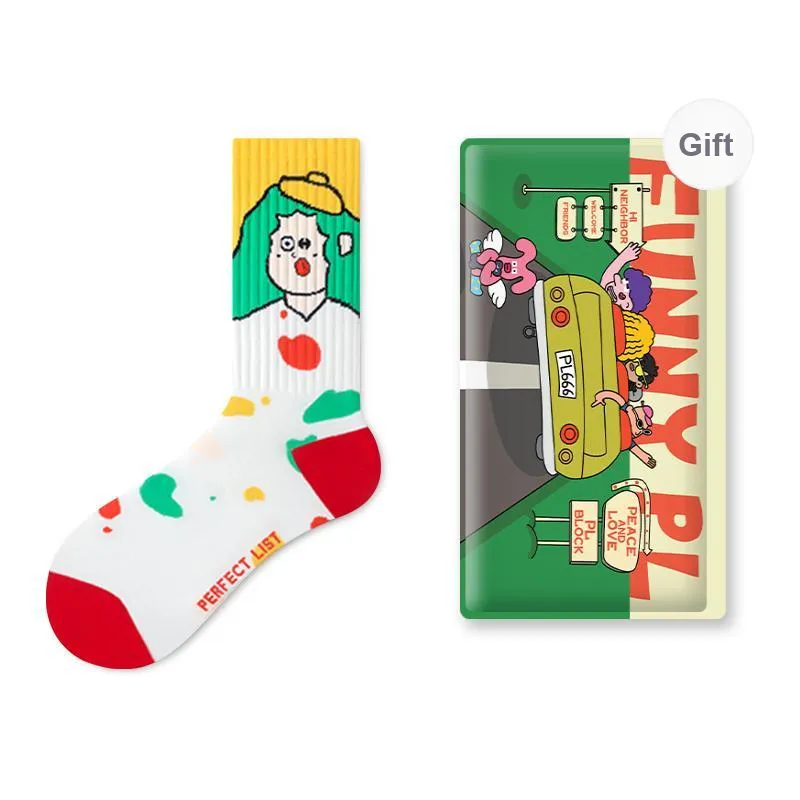 PL Mid Calf Socks Unisex Shopping Bag 1 Pack Mixed Color-0