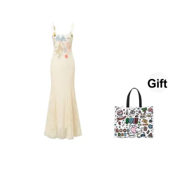 SOIE Slip Dress Women's Furong Beige