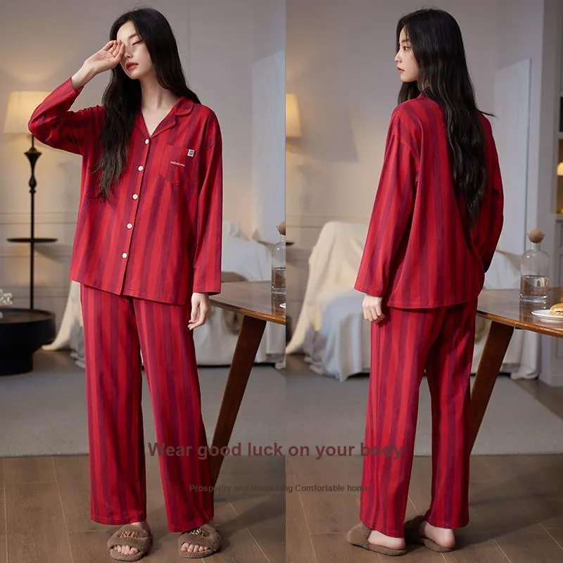 Xuan Liang Pajama Set Women's Maroon-2
