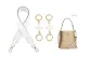 Coach Mollie White Wide Strap 64cm+Gold White Four-Leaf Clover Round Buckle 10cm[2 Pack]