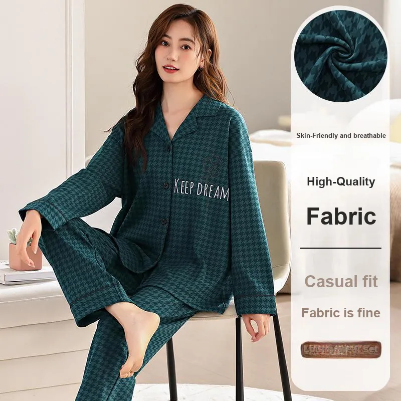 XIAFENYAN Pajama Set Women's Green-1