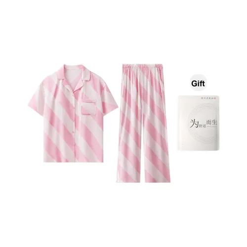 Red Beans At Home Пижамный комплект Женская Сумка для покупок Розовая