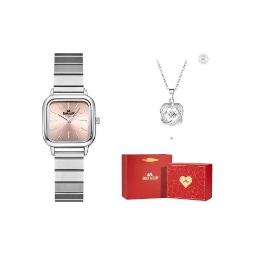 LIBER AEDON Кварцевый механизм серебристый циферблат женские часы коробка "Сердцебиение"