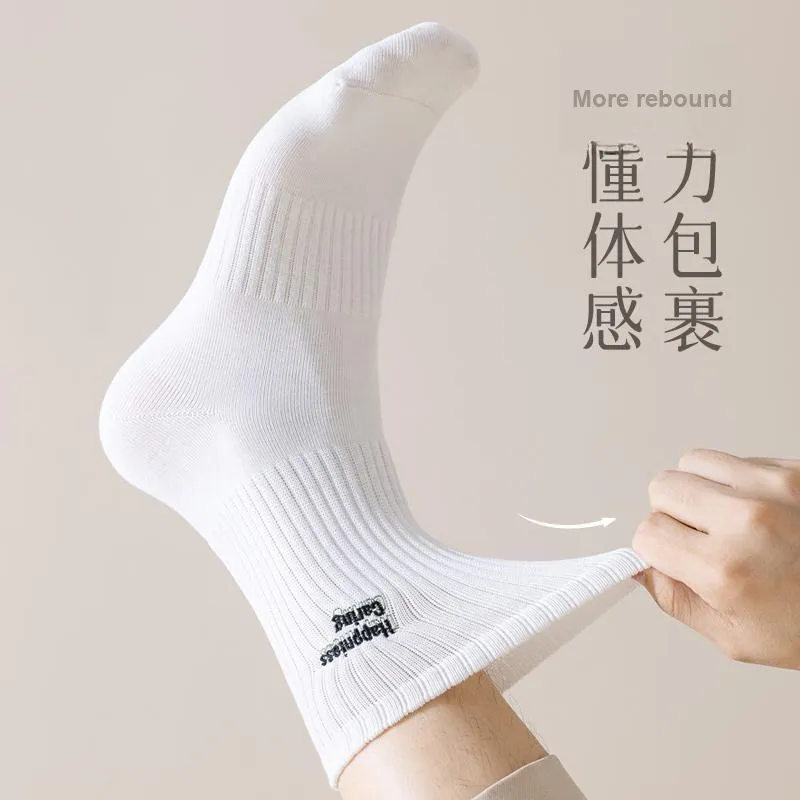 JIAZINI Mid Calf Socks Men's 4 Pack-19