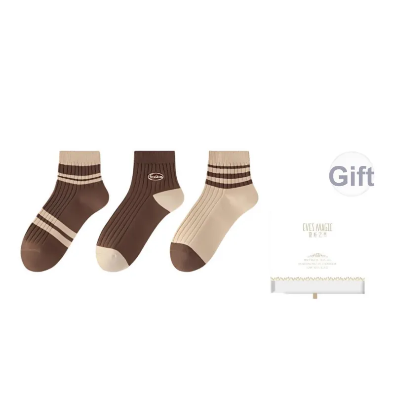 XIA.WA.ZHI.XIU Ankle Socks Women's Shopping Bag 3 Pack-1