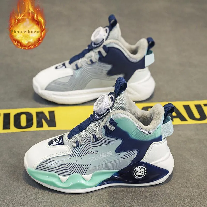 Wooden Rabbit Warm Anti Slip And Wear Resistant Lightweight Cushioning Low Top Children's Basketball Shoes Kids'-2