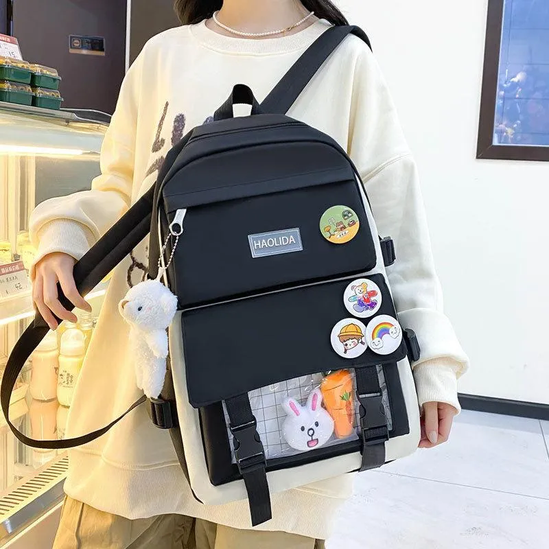 ADOONGA Canvas Backpack Unisex Multicolor-5