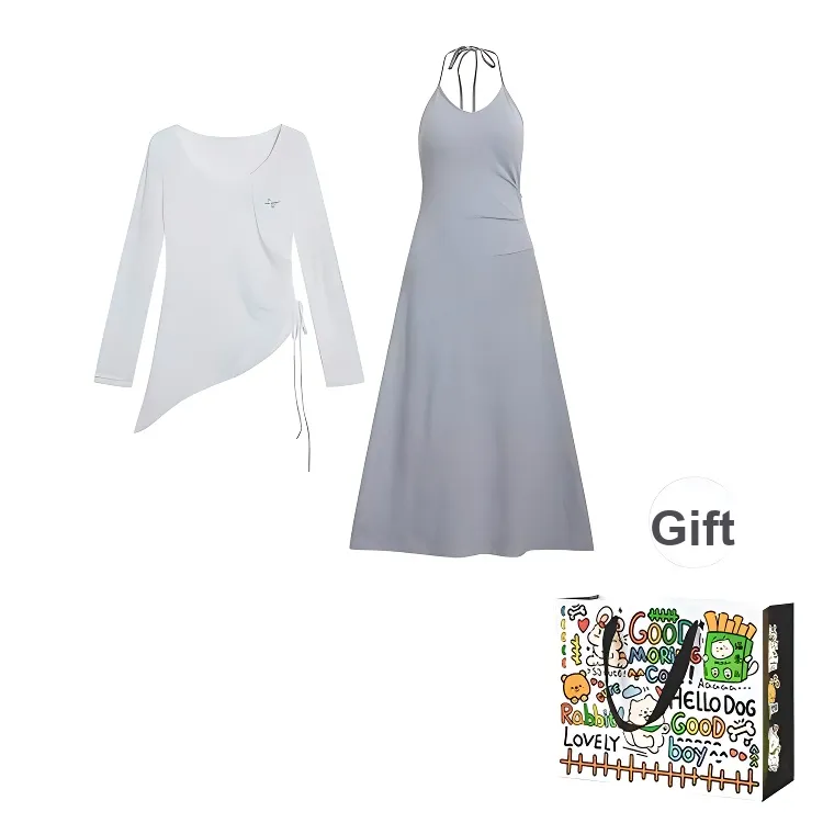 OURUOKE Two Piece Skirt Sets Women's-5