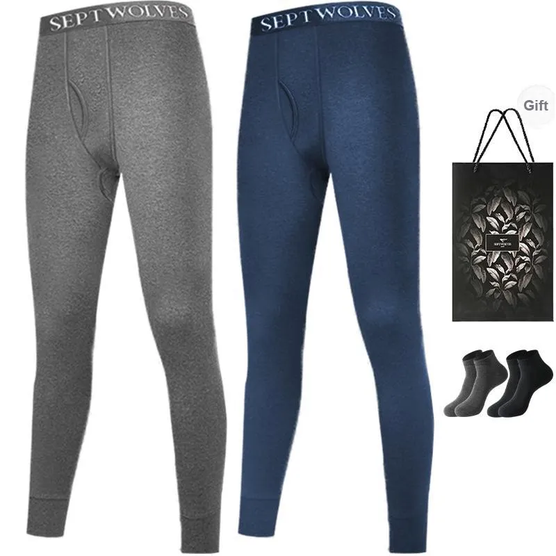 SEPTWOLVES Thermal Pants Men's 2 Pack+Shopping Bag-16