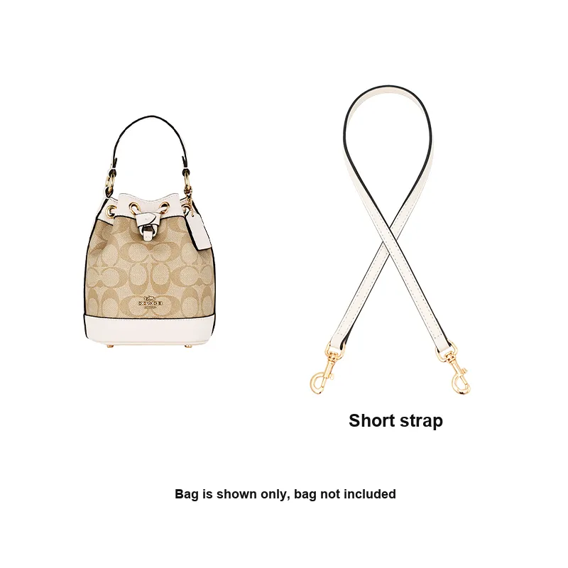 Artificial Leather Crossbody Shoulder Strap Bag Strap Women's White-5