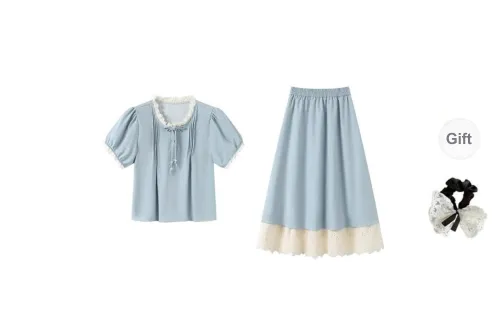PAVEA Two Piece Skirt Sets Women's
