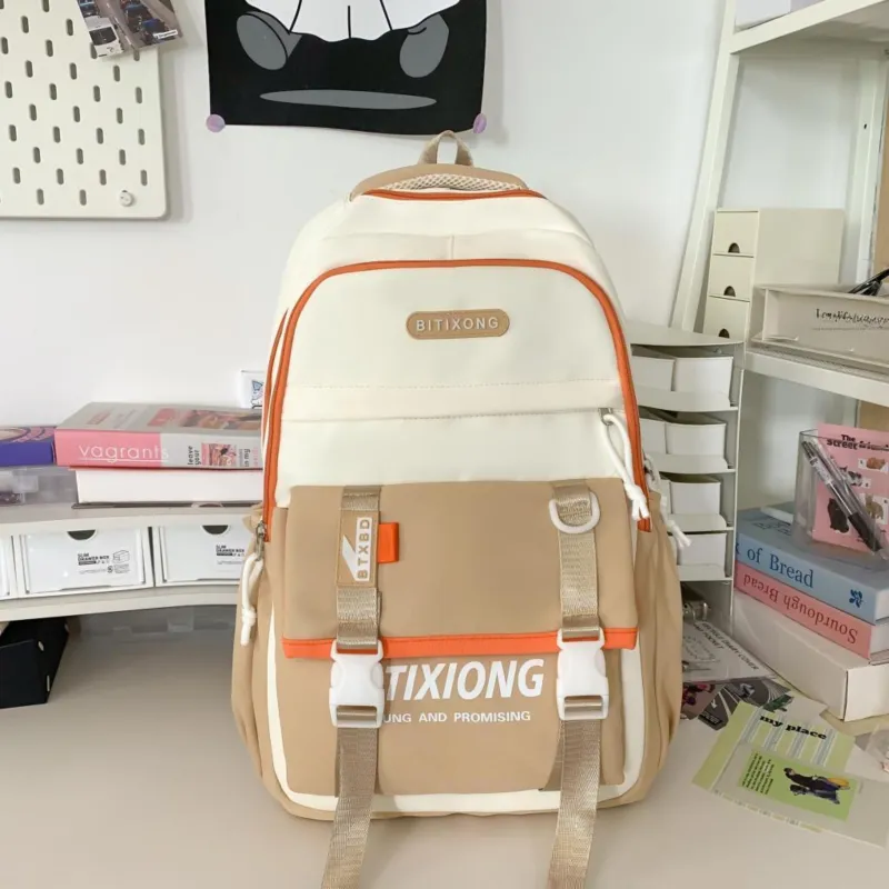 PAIBLOKS Nylon Backpack Unisex Multicolor-11