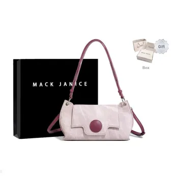 MACKJANICE Polyurethane Shoulder Bag Women's Lilac With Pink