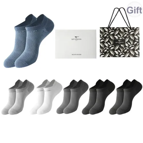 SEPTWOLVES Низкие носки Мужские 6 пар подарочный набор в коробке + сумка для покупок