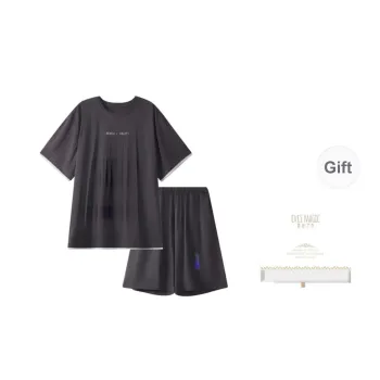 XIA.WA.ZHI.XIU Pajama Set Men's Gift Box Set Black