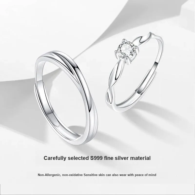 MISS TOOYA S999 Fine Silver Rings Unisex-2