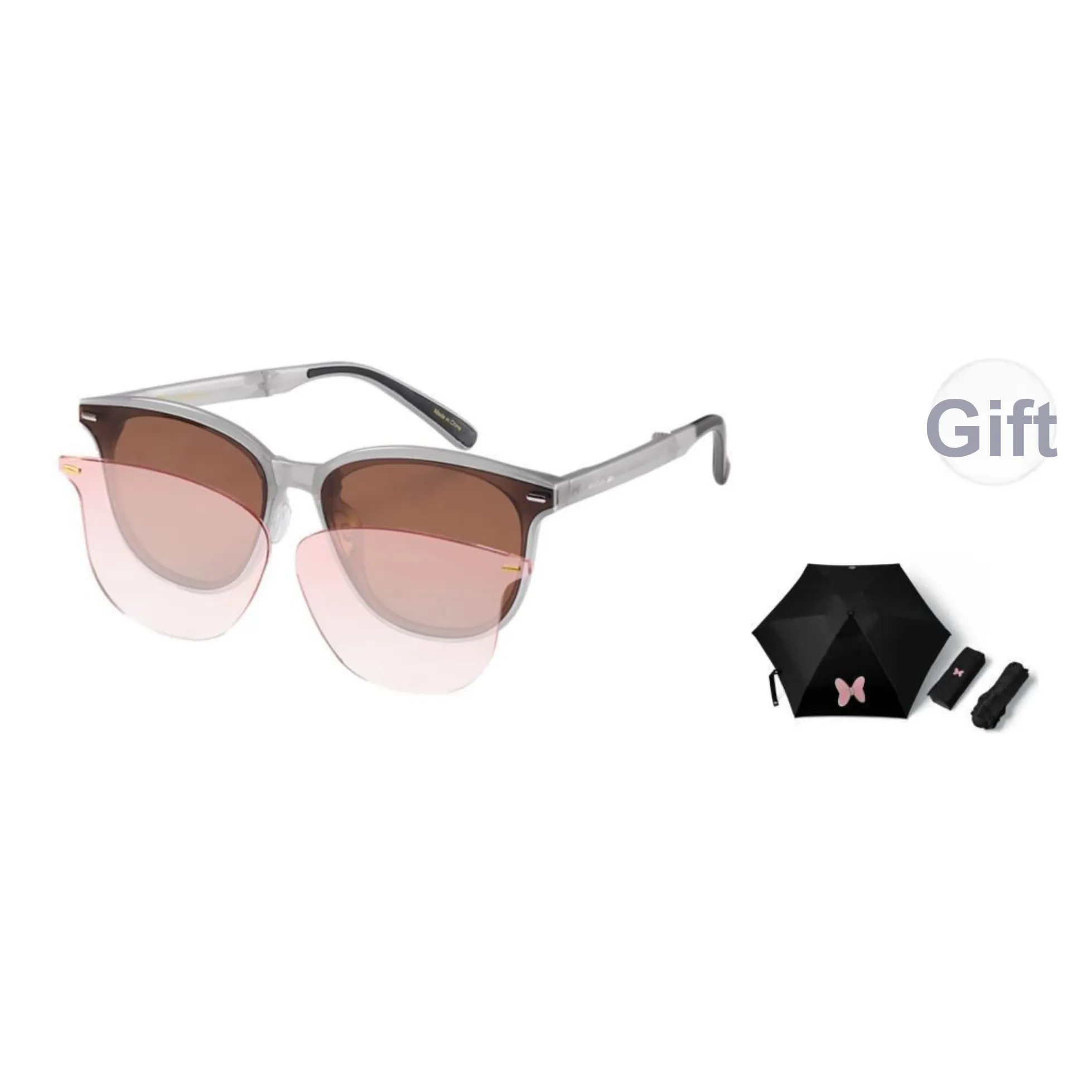 MUJOSH Flying Stack Series Square Slim Frame Foldable Sunglasses Unisex