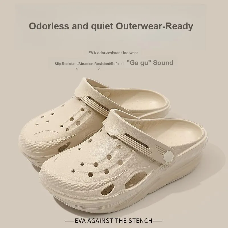 Foot Recreation Men's Summer Clogs, Outdoor Platform Slip Resistant, Squashy And Bouncy Feeling, Beach Slippers Shoes-9