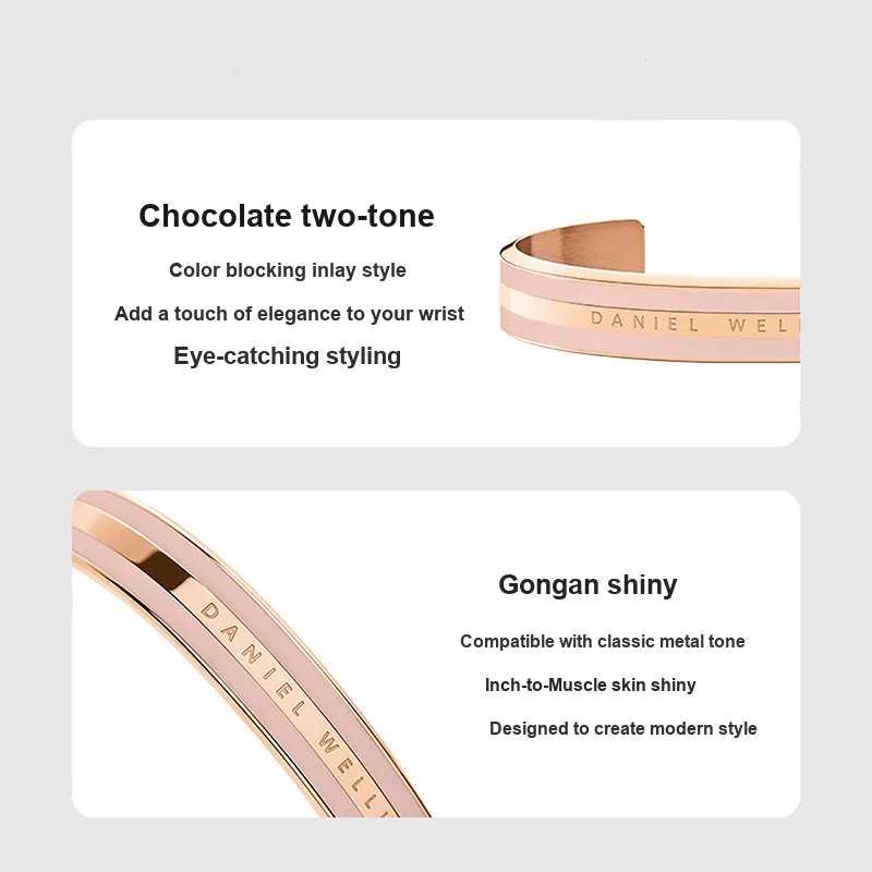 Daniel Wellington Alloy Bangles Women's Rose Gold-3