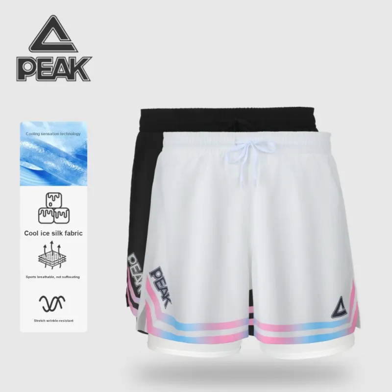 PEAK Double Layer Lightweight Basketball Shorts Unisex-3