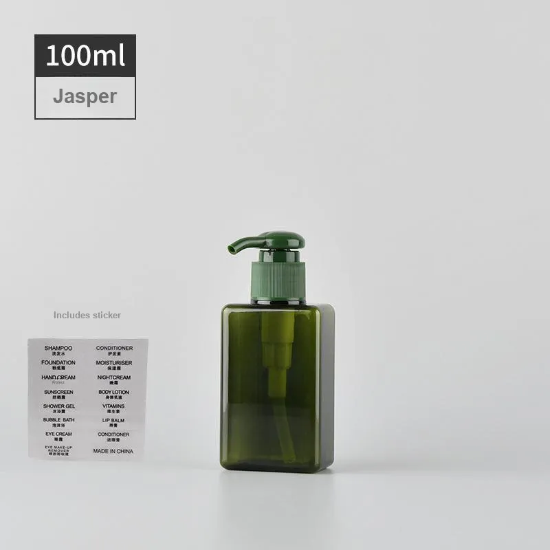 JINGLINGLONG Travel Shower Gel Hand Sanitizer Dispenser 100ml With Empty Shampoo And Conditioner Bottles-5