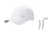 White Hats & Caps+Gray Cooling Arm Sleeves