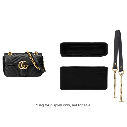 Lan Bao Fan Felt Custom Chain Accessories With Bag Storage Liner And Bag Strap Women's Black