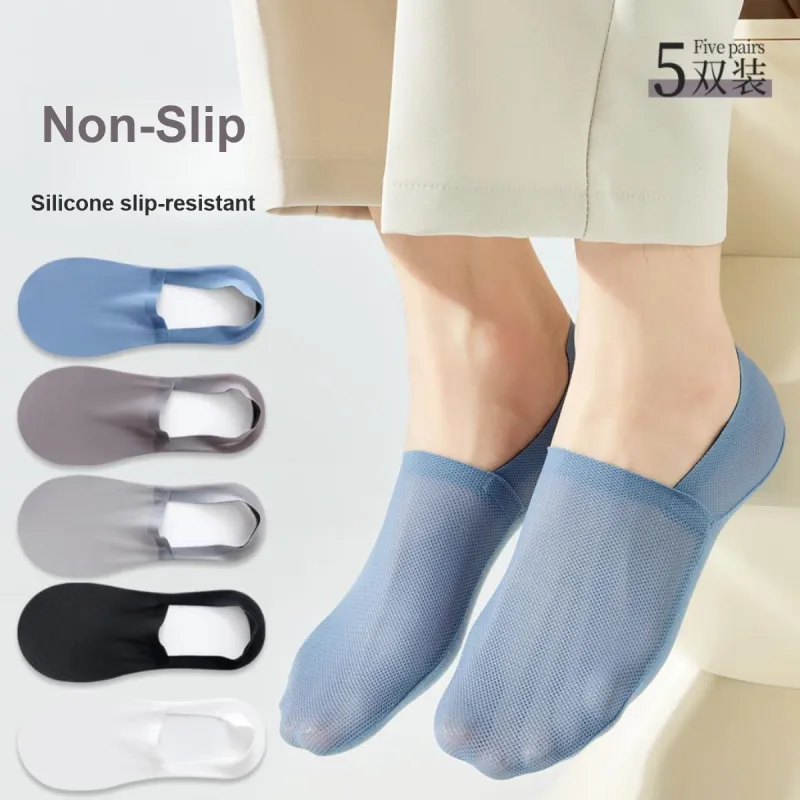 MIIOW No Show Socks Men's 5 Pack Mixed Color-2