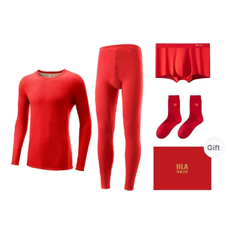 HLA Thermal Set Unisex Three Piece Set Red-0