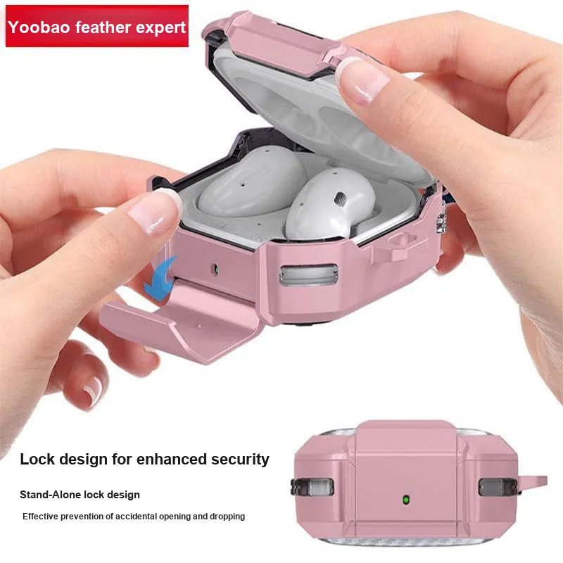Yoobao Compatibility With Samsung Buds FE, Buds2, And Buds2 Pro. Headphone Set Lock Stands Headphone Cases-1