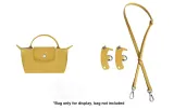 Yellow Silver-Tone Buckle 95-124cm Leather Strap+[No Perforated]Set