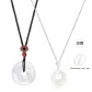 Chalcedony-Auspicious Light Clasp Necklace (Silver)