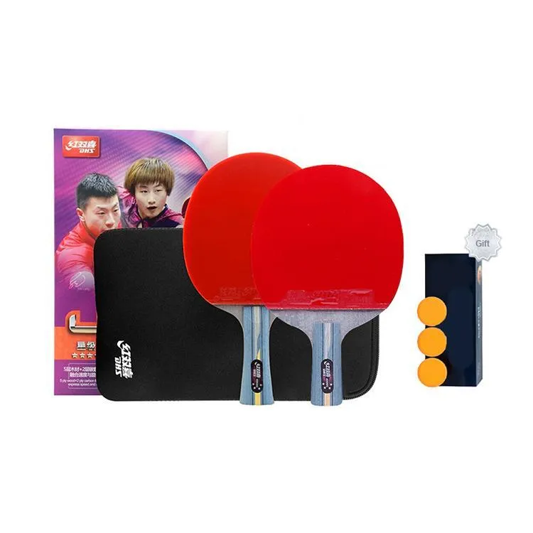 DHS Ping Pong Paddles Unisex All Wood With Carbon Fiber-2